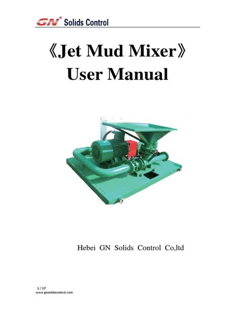 Jet Mud Mixer Specification|2014.05.09 GN Jet Mud Mixer Maual .